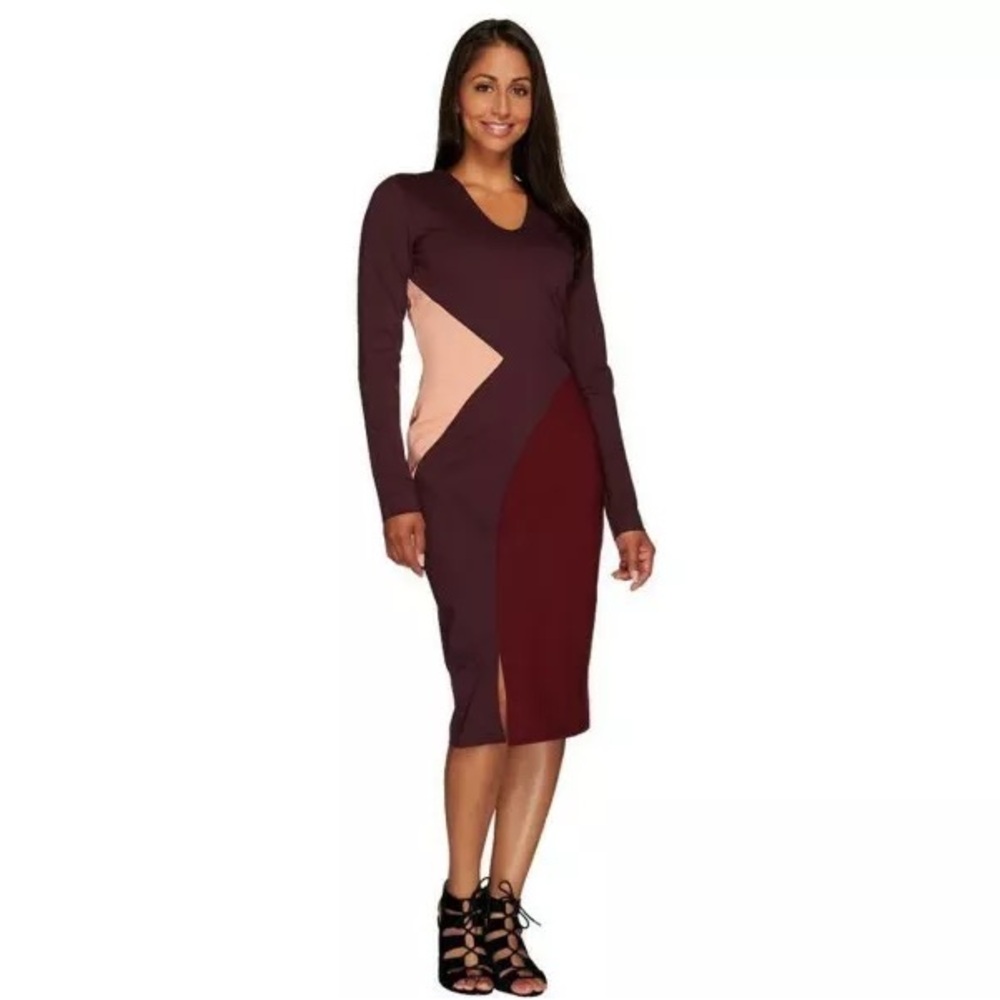 GILI sz 6 (fits like an 8/10) body curve color block dress